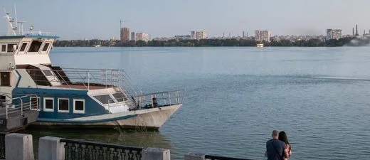 Dnipro River wartime landscape