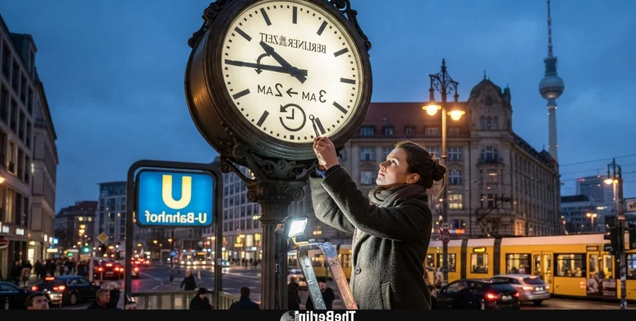 German fuel pump and train station